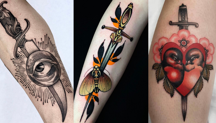 17 Killer Dagger Tattoo Designs Female Tattooers